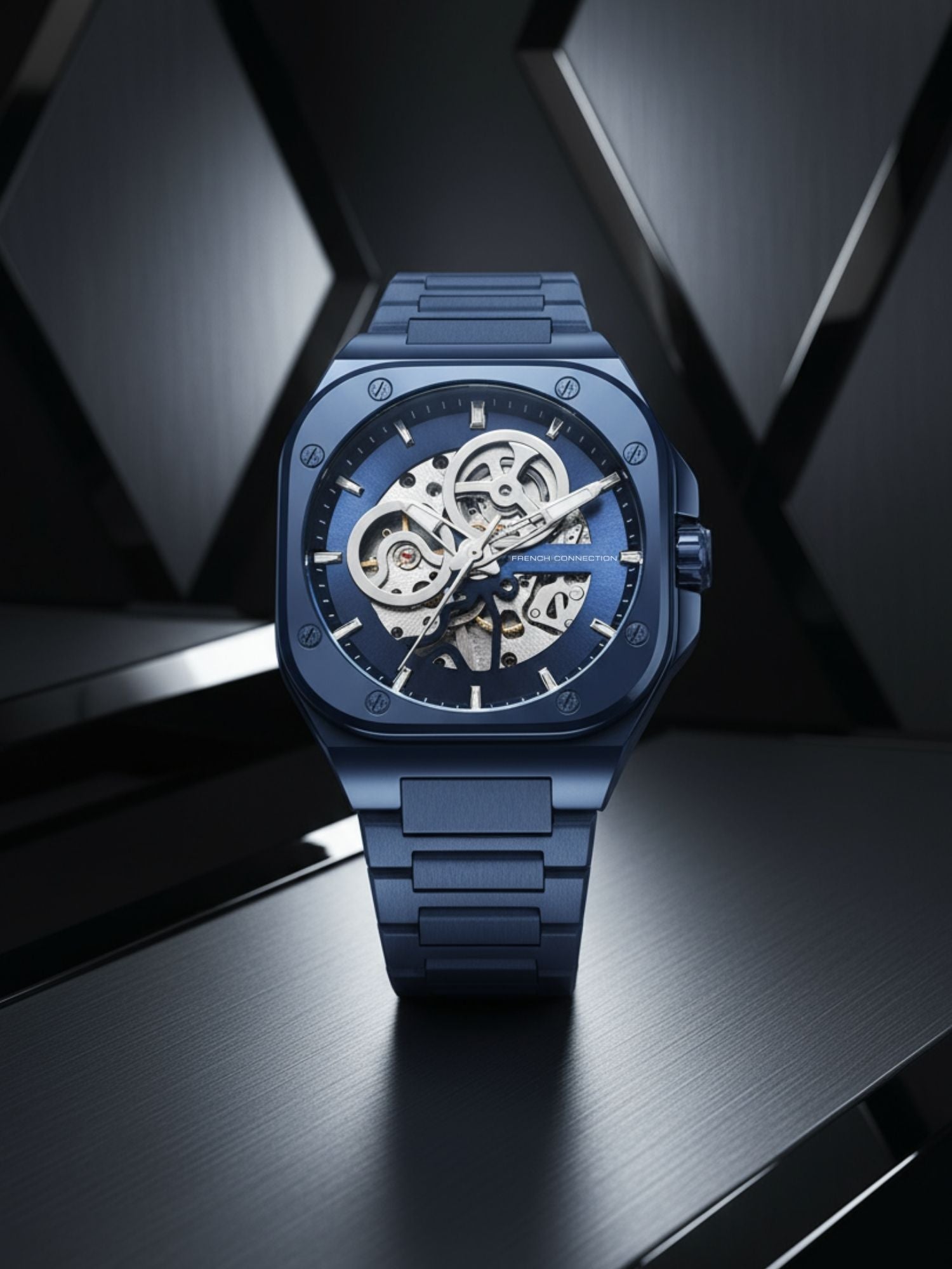 French Connection Automatic Silver Dial Men's Watch-FCA14UM