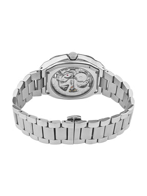 French Connection See Through Silver Square Dial With Stainless Steel Strap Automatic Watch - For Mens FCA16SM