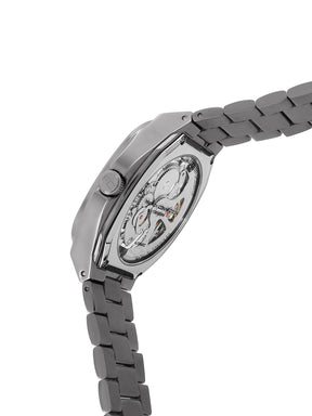 French Connection See Through Blue Square Dial With Stainless Steel Strap Automatic Watch - For Mens FCA16UGNM