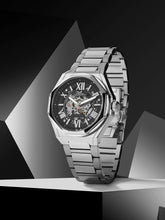 French Connection See Through Black Round Dial With Stainless Steel Strap Automatic Watch - For Mens FCA17SM