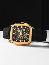 French Connection See Through Black Square Dial With Black Silicone Strap Automatic Watch - For Mens FCA18BL