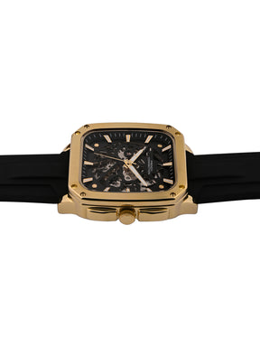 French Connection See Through Black Square Dial With Black Silicone Strap Automatic Watch - For Mens FCA18BL