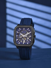 French Connection See Through Blue Square Dial With Blue Silicone Strap Automatic Watch - For Mens FCA18UL