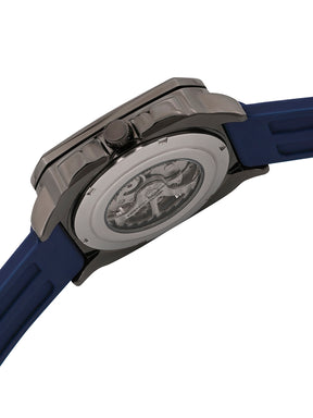 French Connection See Through Blue Square Dial With Blue Silicone Strap Automatic Watch - For Mens FCA18UL