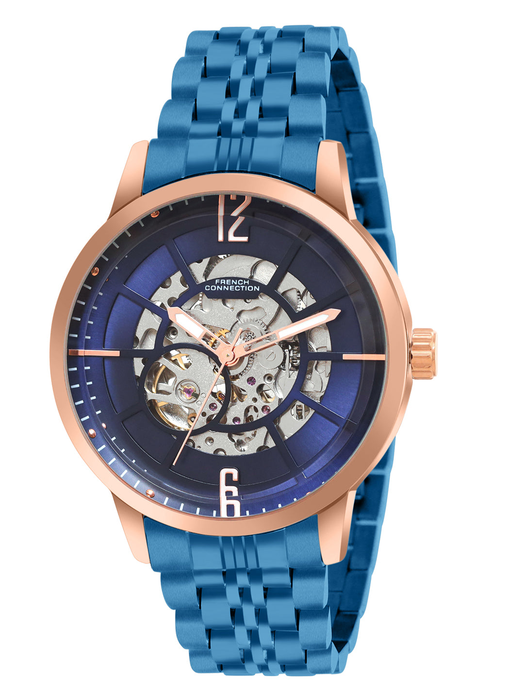 French Connection Men Automatic Blue Dial Watch-FCA20UM