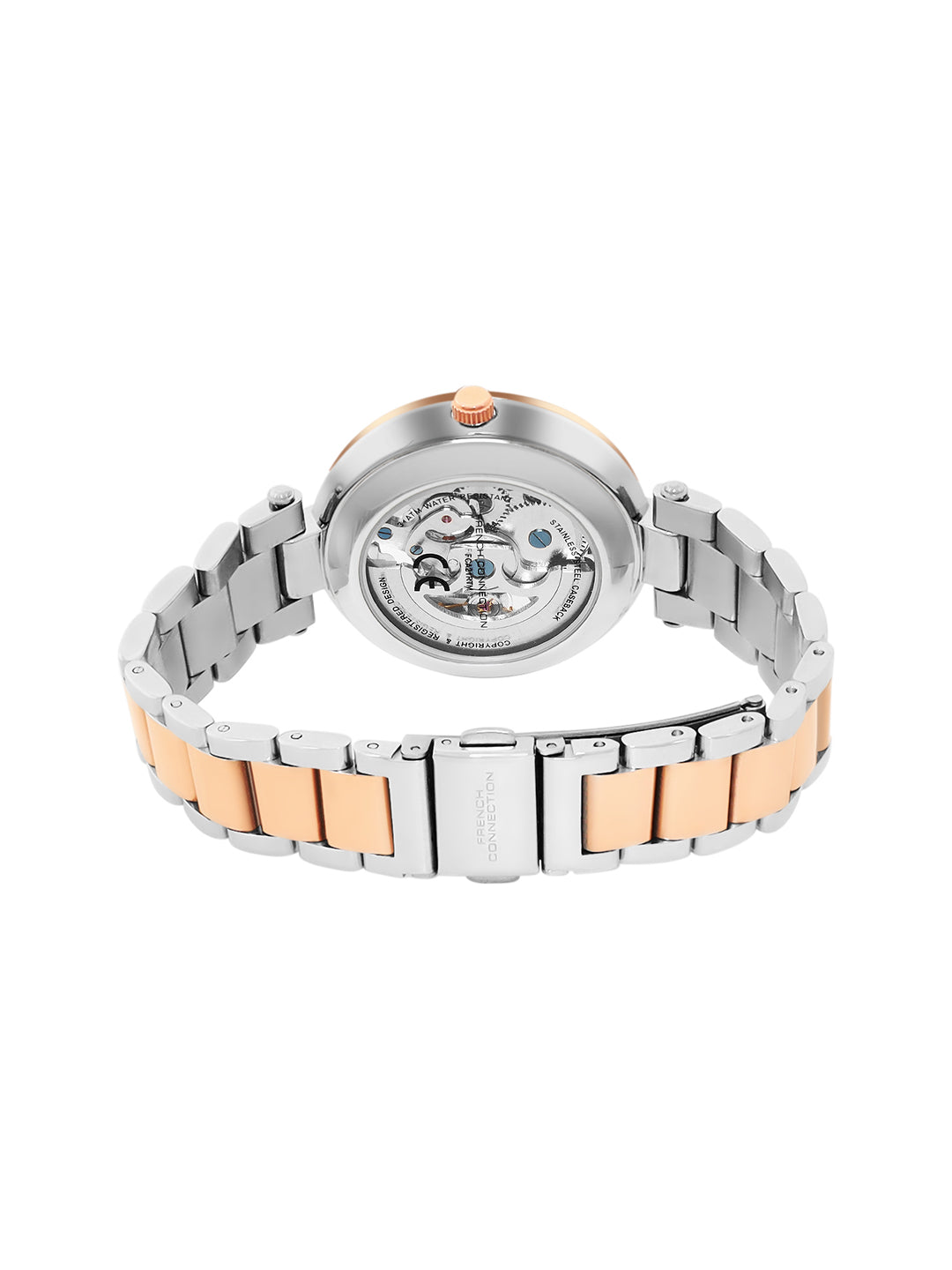 MODERN Round Dial Automatic Motion Powered Analogue Watch | See Through Dial | Automatic Watch for Women's