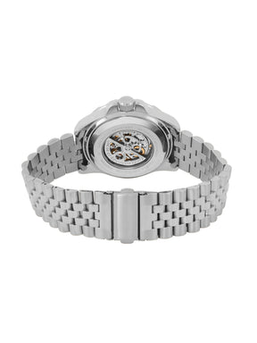 French Connection See Through Dark Blue Round Dial With Stainless Steel Strap Automatic Watch - For Mens FCA22USM