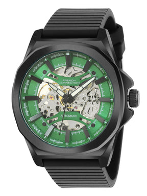 French Connection See Through Green Round Dial With Silicone Strap Automatic Watch - For Mens FCA23NBL