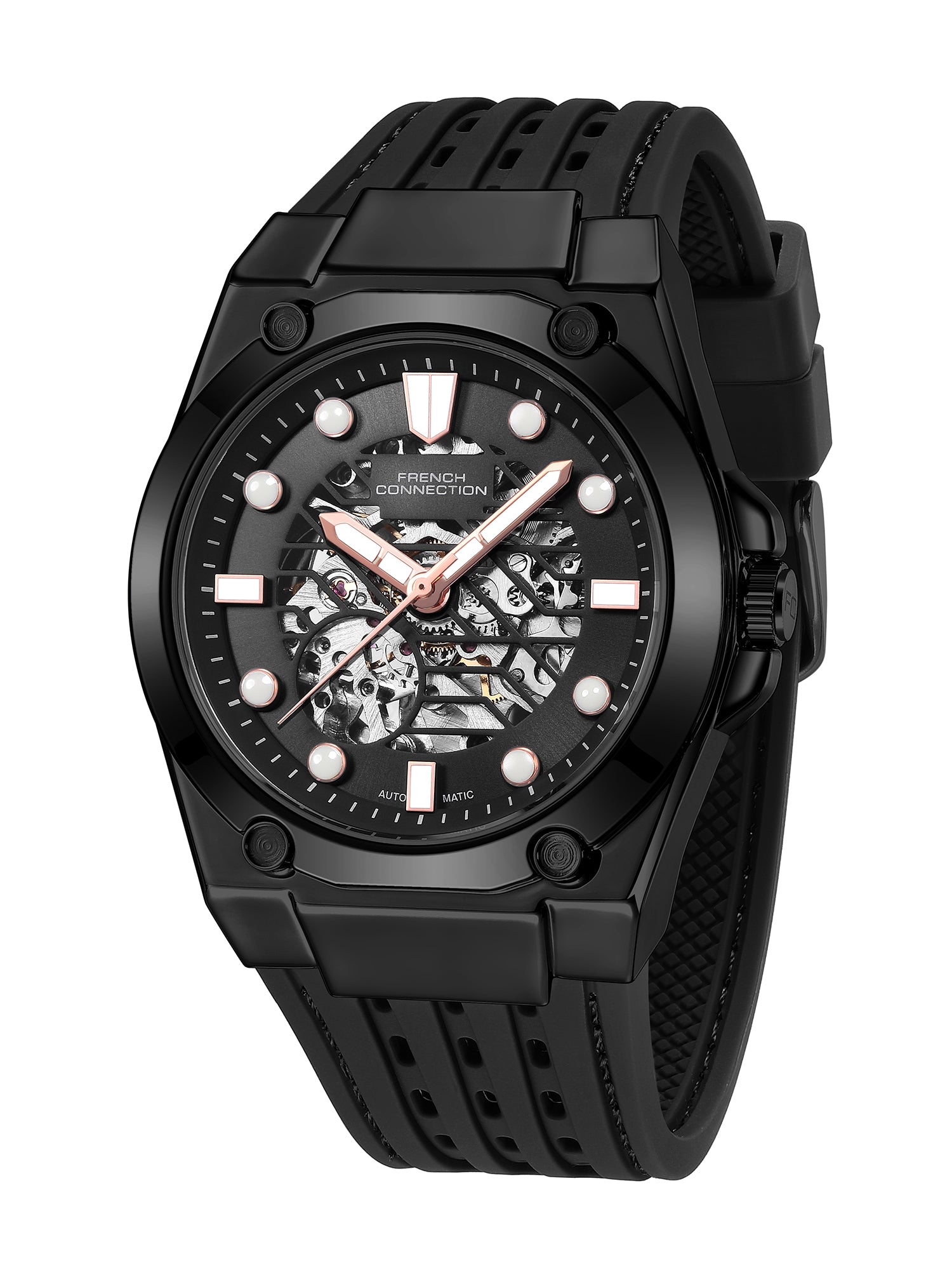 French Connection Automyst | Skeleton Dial | Automatic Watch for Men - FCA24BBL