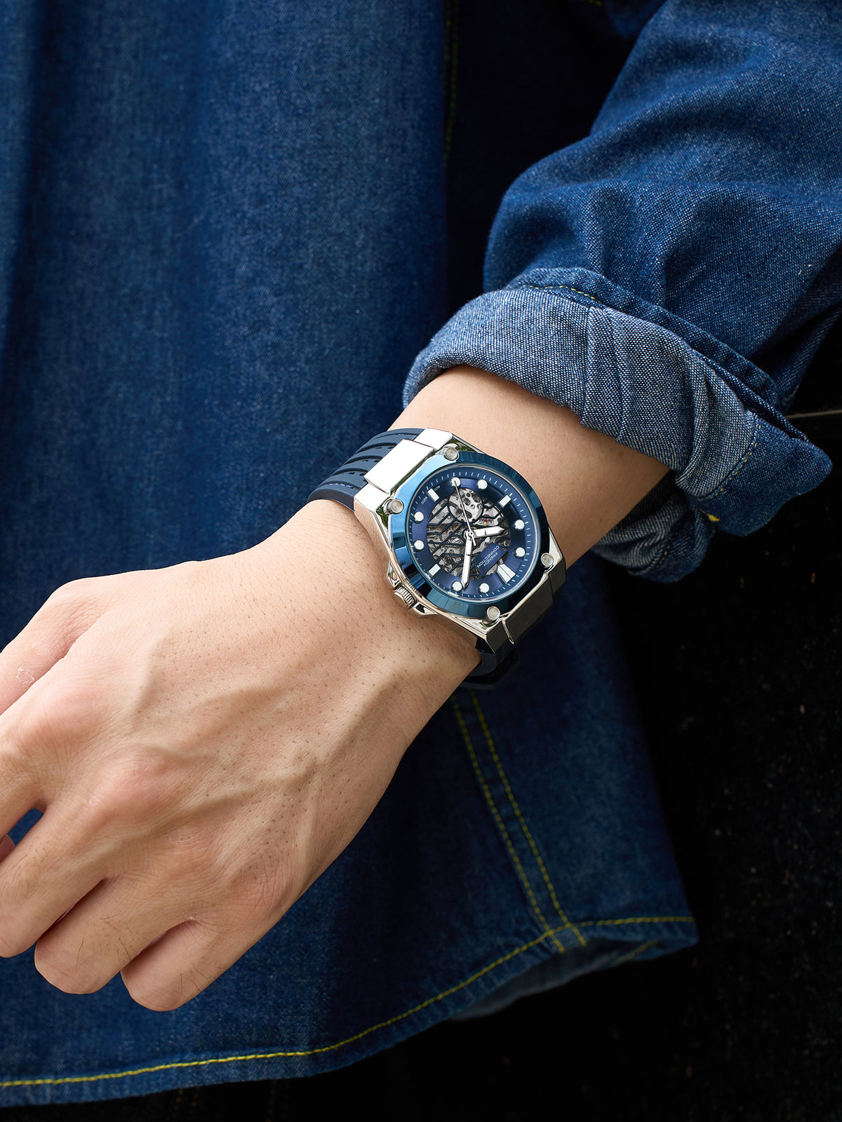 French Connection Automyst | Skeleton Dial | Luxury Automatic Watch for Men - FCA24UL