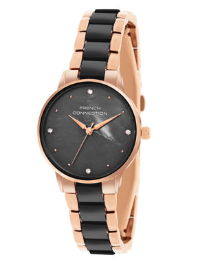 French Connection Black Dial  Analog Watch for Women's - FCB10RGM-B