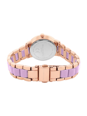 French Connection Purple Dial  Analog Watch for Women's - FCB10RGM