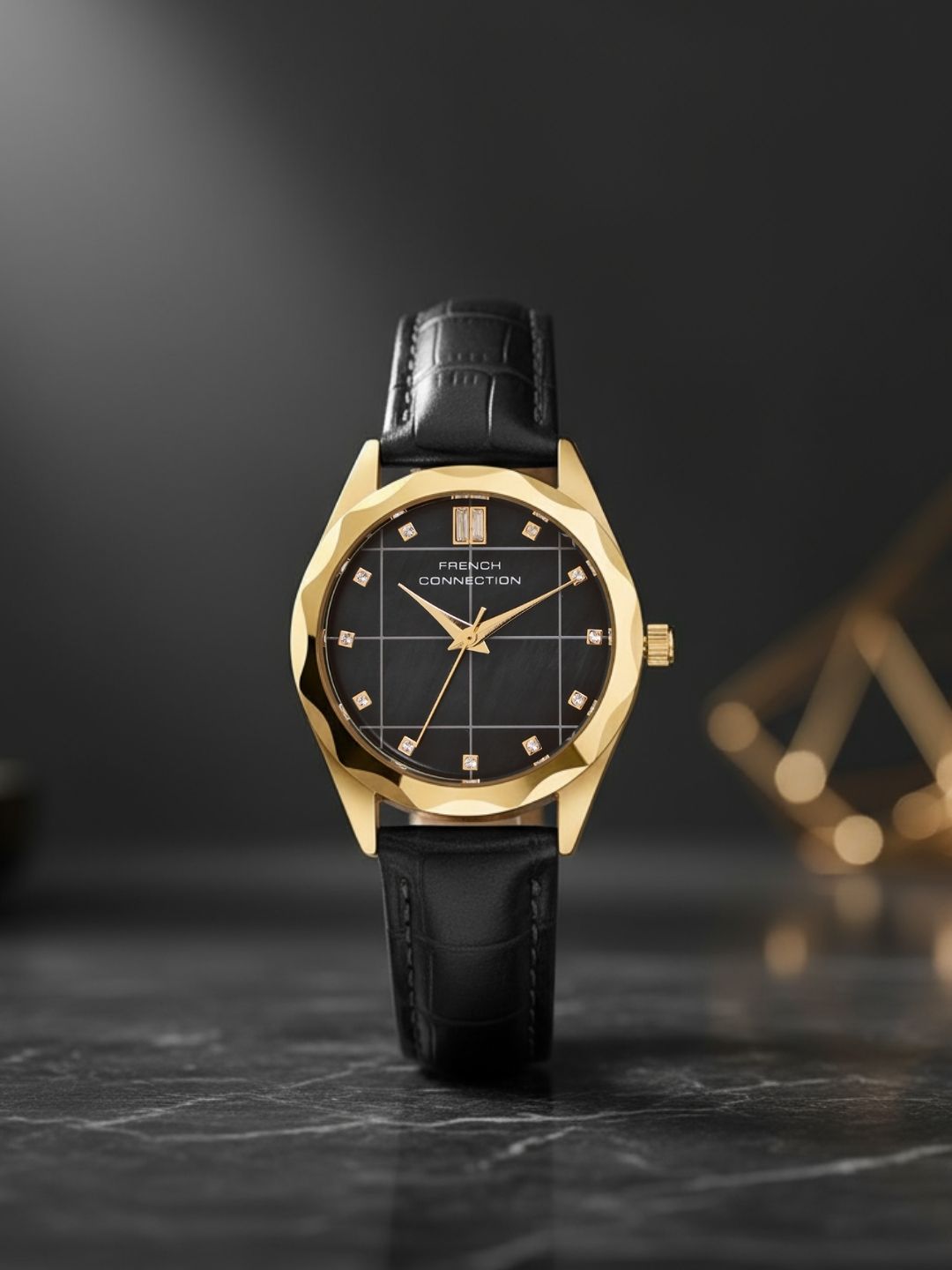 French Connection Black Dial  Analog Watch for Women's - FCB11BL