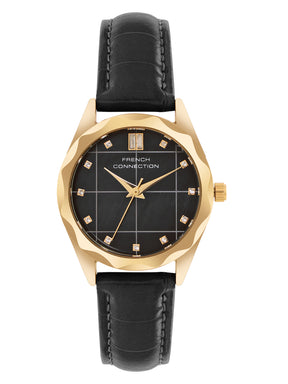 French Connection Black Dial  Analog Watch for Women's - FCB11BL