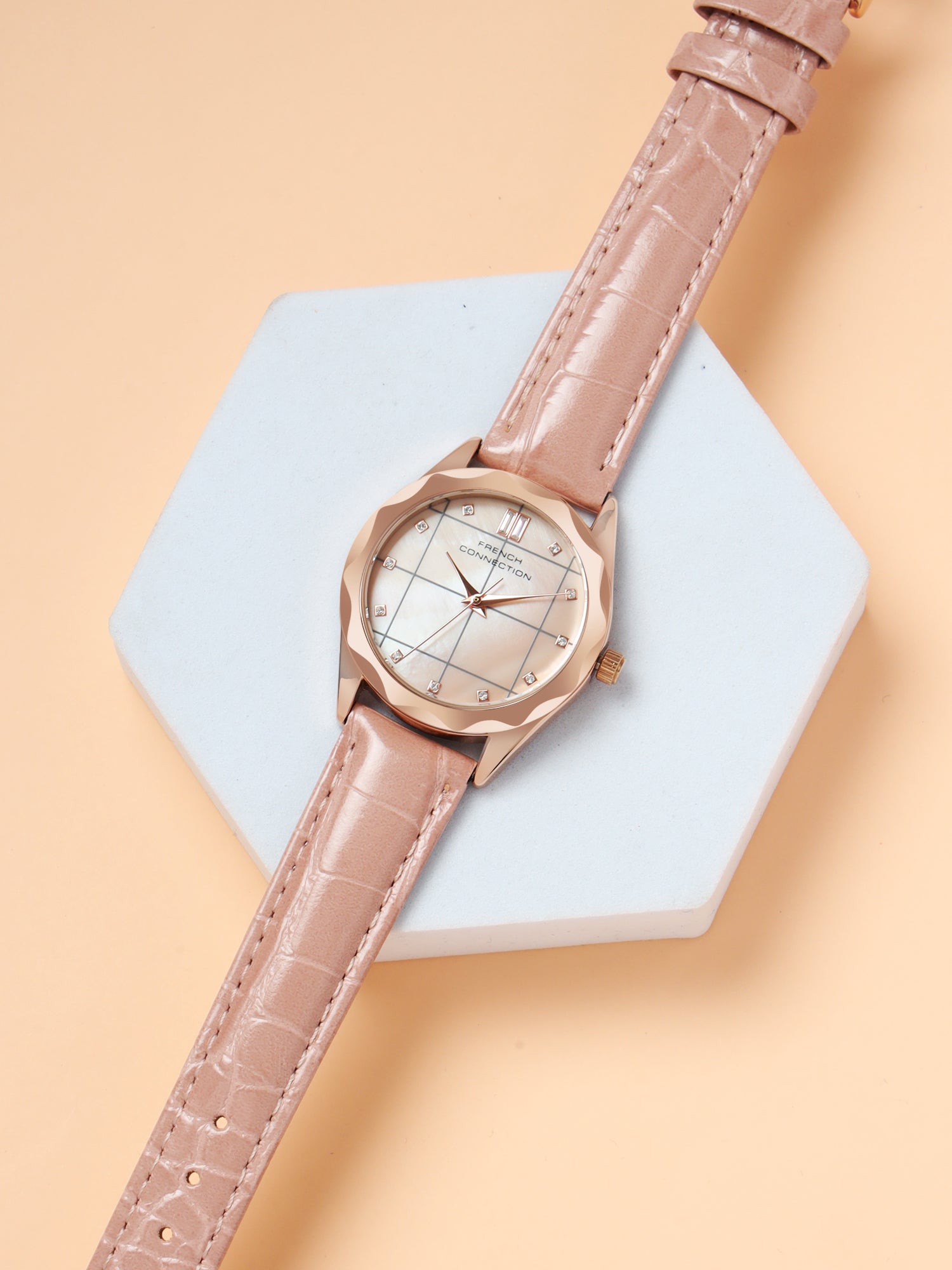 French Connection Pink Dial  Analog Watch for Women's - FCB11PL