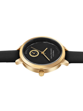 French Connection Black Dial  Analog Side Second  Watch for Women's - FCB12BL