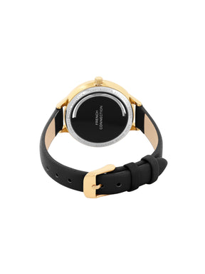 French Connection Black Dial  Analog Side Second  Watch for Women's - FCB12BL