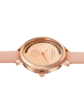 French Connection Rosegold Dial  Analog Side Second  Watch for Women's - FCB12PL