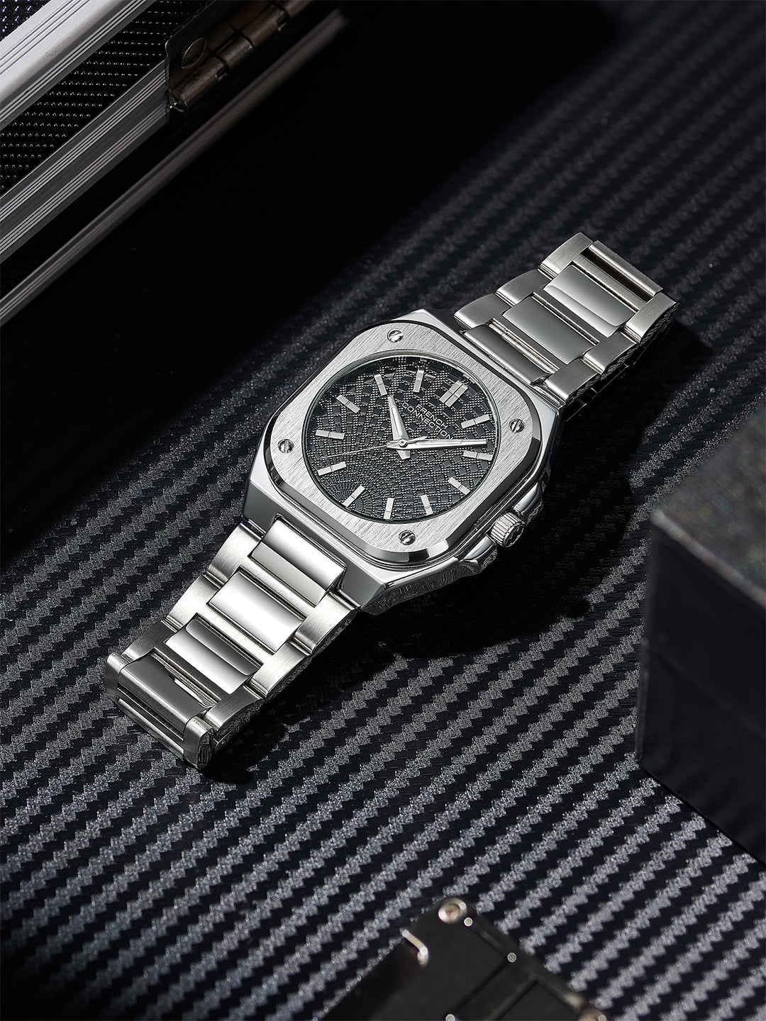 French Connection CUBISTE Two Tone Stainless Steel Watch for Men - FCB18BSM