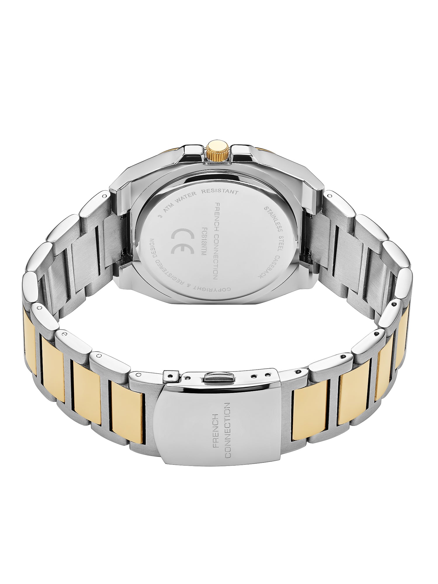 French Connection CUBISTE Two Tone Stainless Steel Watch for Men - FCB18NTM