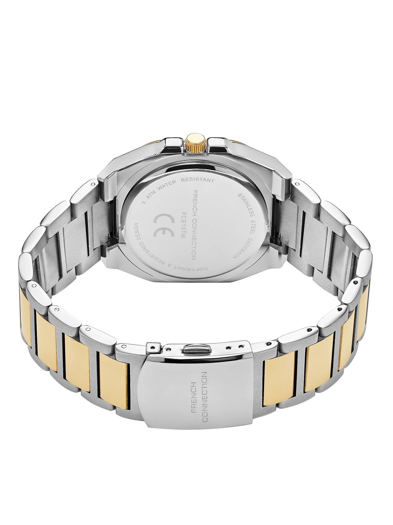 French Connection CUBISTE Two Tone Stainless Steel Watch for Men - FCB18TM