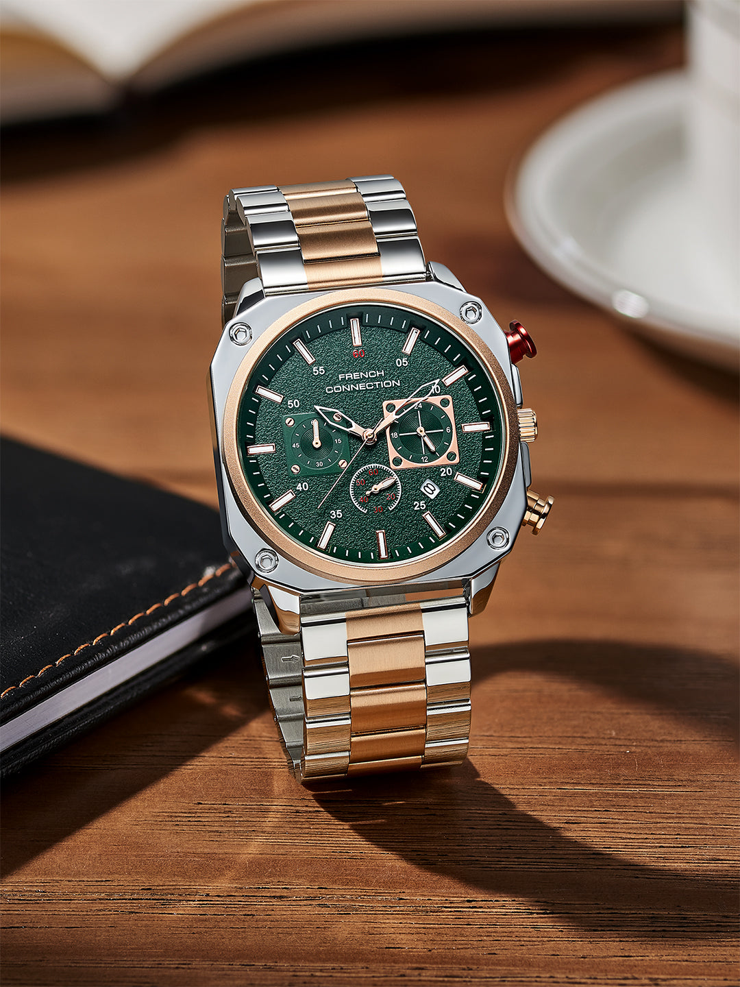 French Connection Chronexis Two Tone Stainless Steel Watch for Men - FCB19NRTM