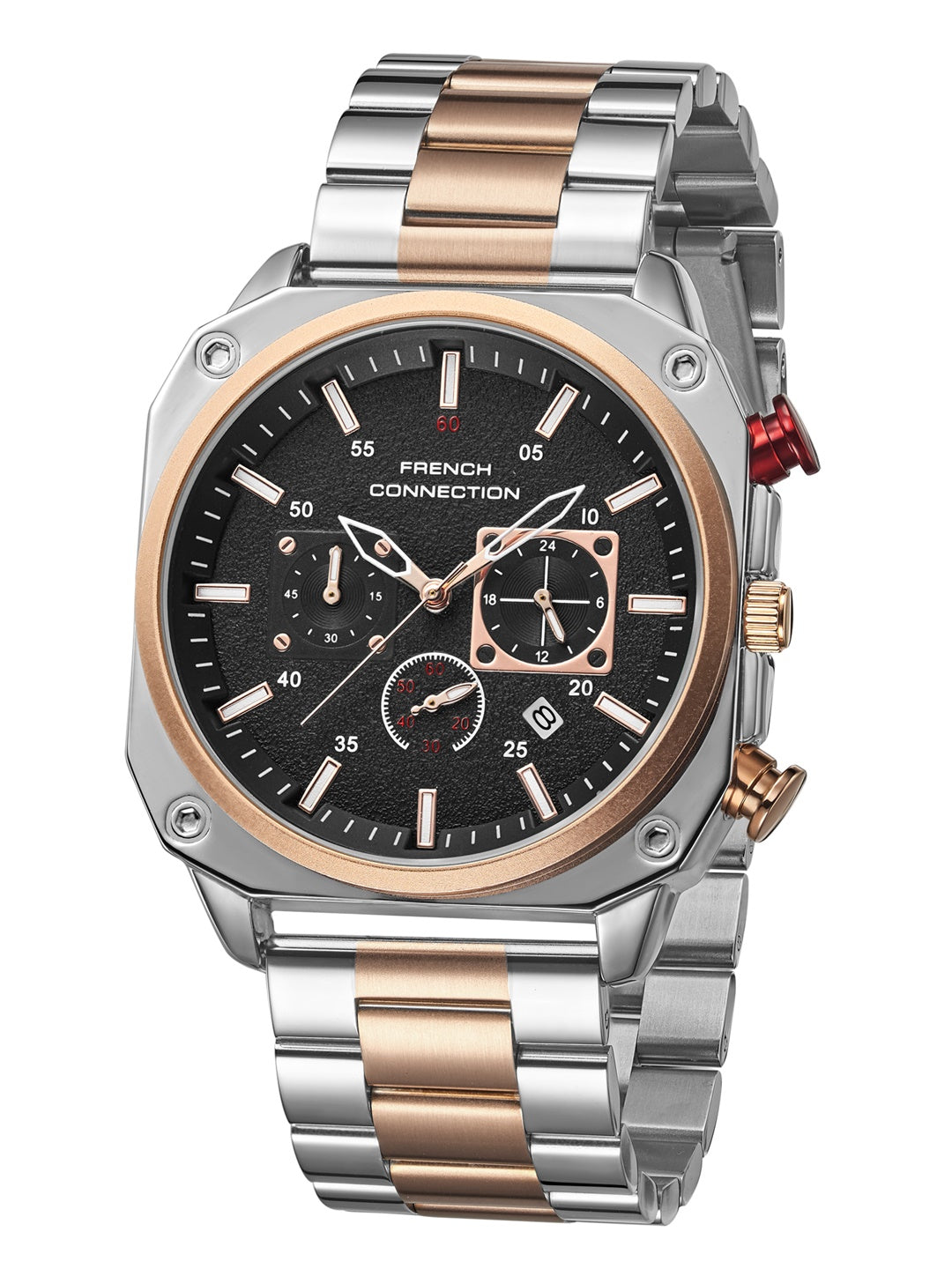 French Connection Chronexis Two Tone Stainless Steel Watch for Men - FCB19RTM