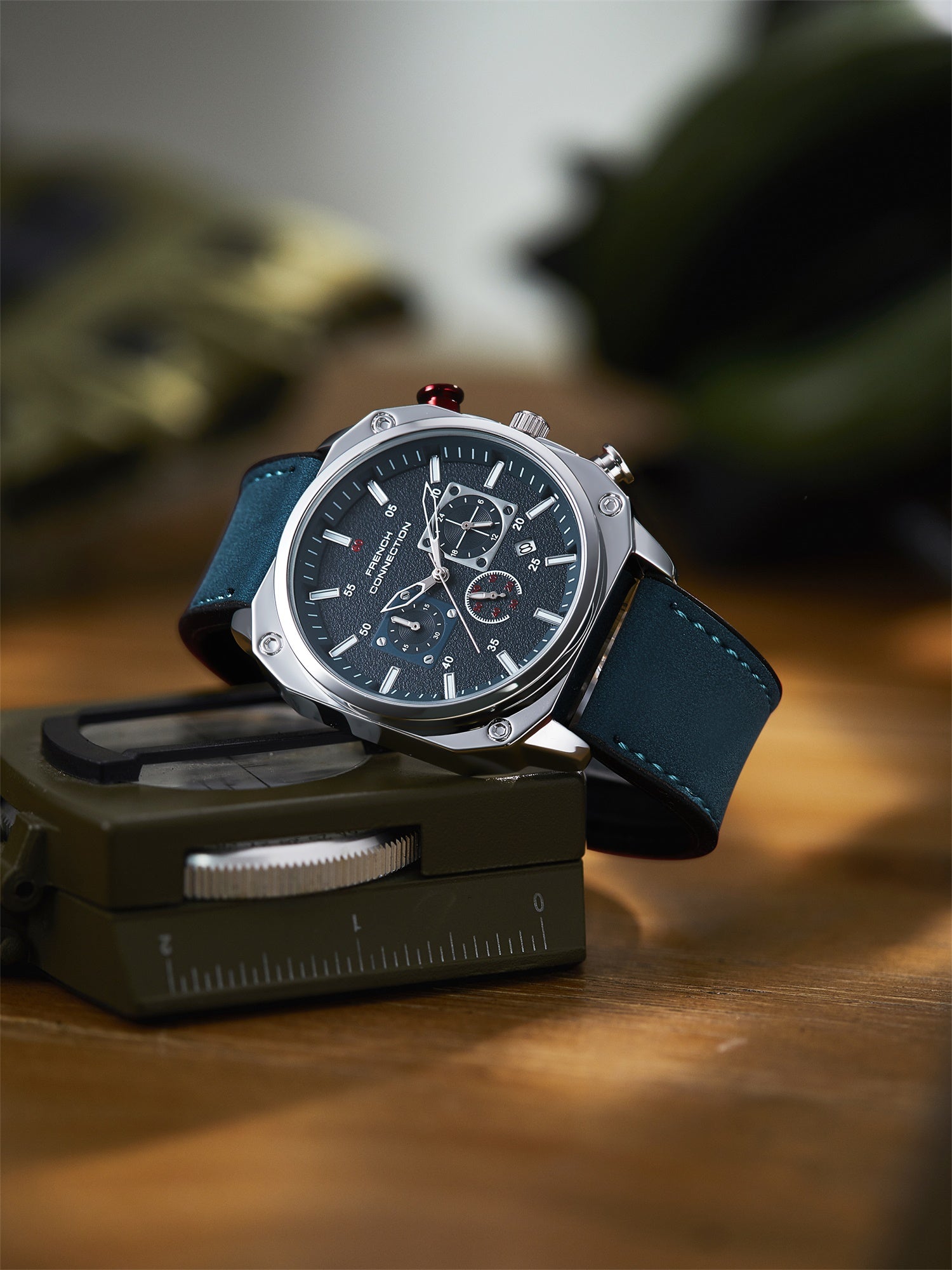 French Connection Chronexis Blue Dial Chronograph Watch for Men - FCB19UL