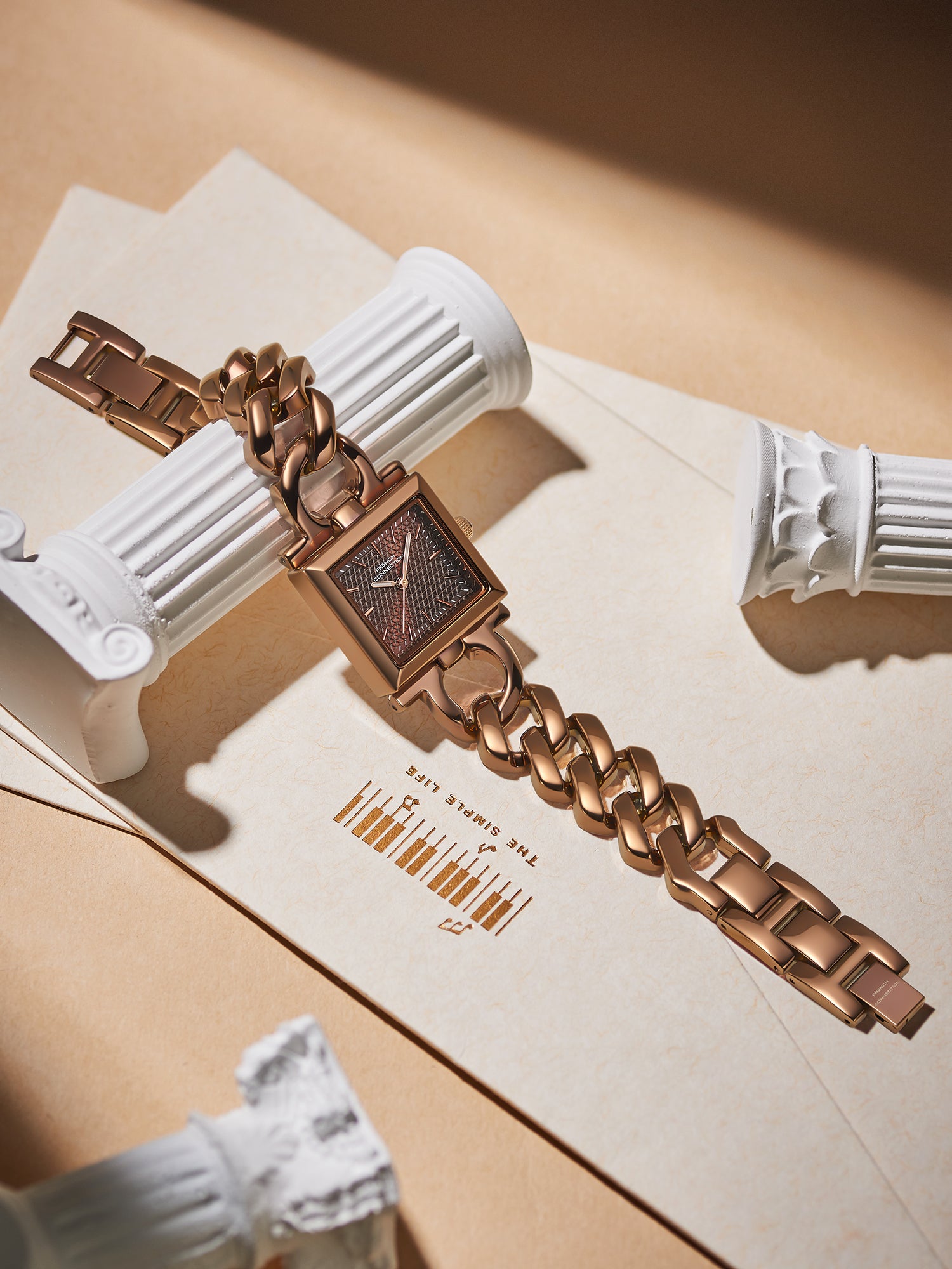 French Connection Veloura Brown Dial Stainless Steel Bracelet Watch for Women - FCB23BRM