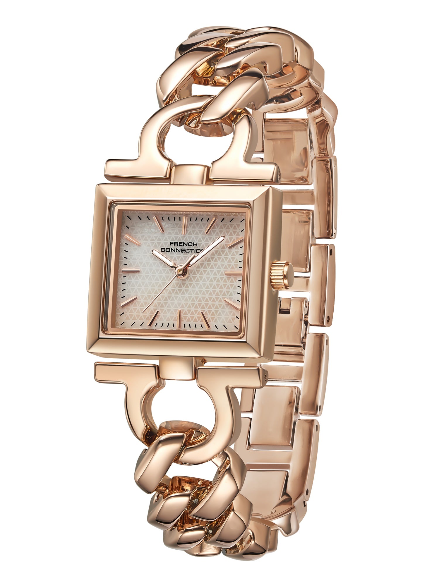 French Connection Veloura | White Dial | Rose Gold Stainless Steel Bracelet | Watch for Women - FCB23SRGM