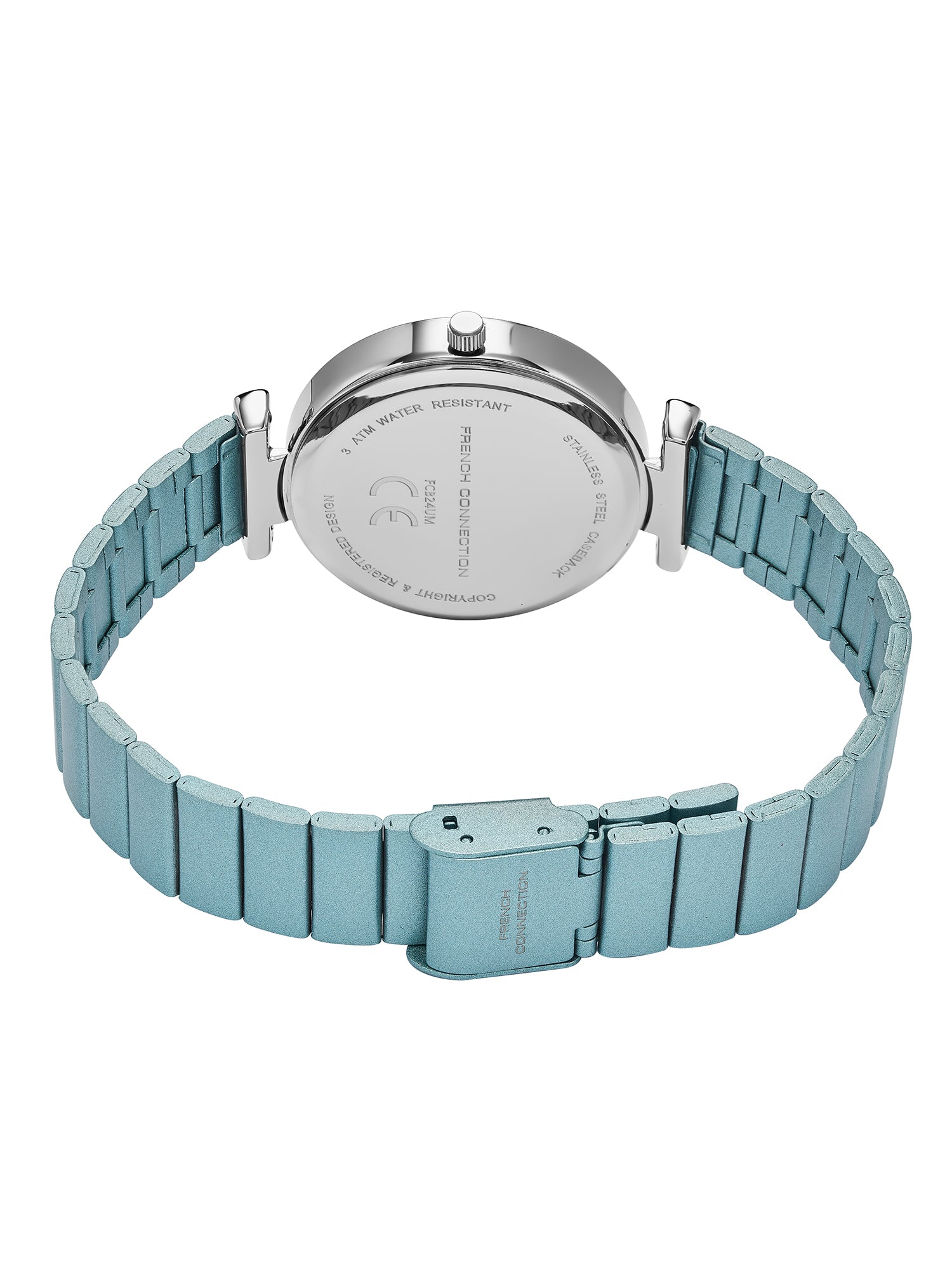 French Connection Halo Forme | Analog | Blue Dial | Stainless Steel Strap | Watch for Women - FCB24UM