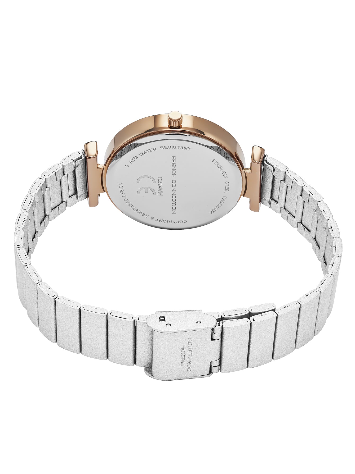 French Connection Halo Forme | Analog | White Dial | Stainless Steel Strap | Watch for Women - FCB24WM