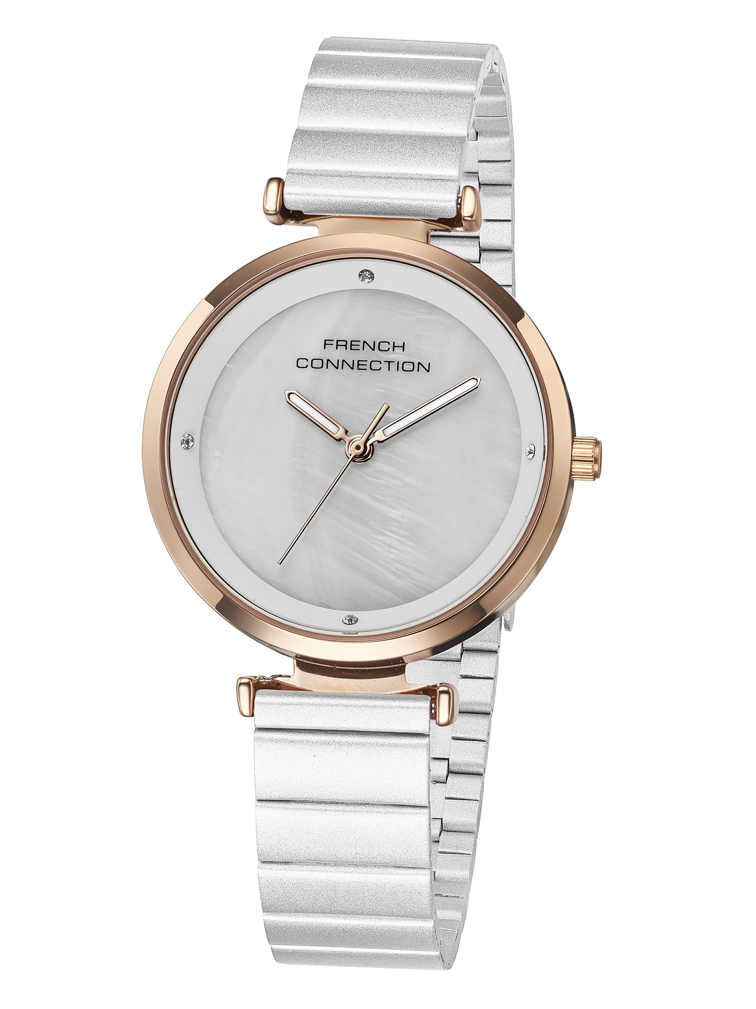 French Connection Halo Forme | Analog | White Dial | Stainless Steel Strap | Watch for Women - FCB24WM