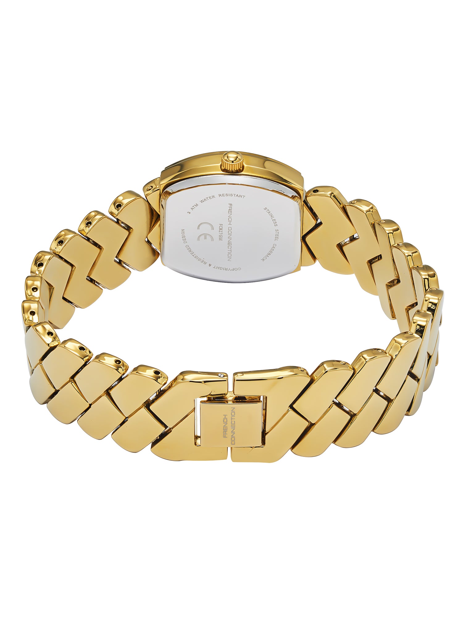 French Connection Braidé | Analog | Gold Sunray Dial | Woven Link Strap | Watch for Women - FCB27GM