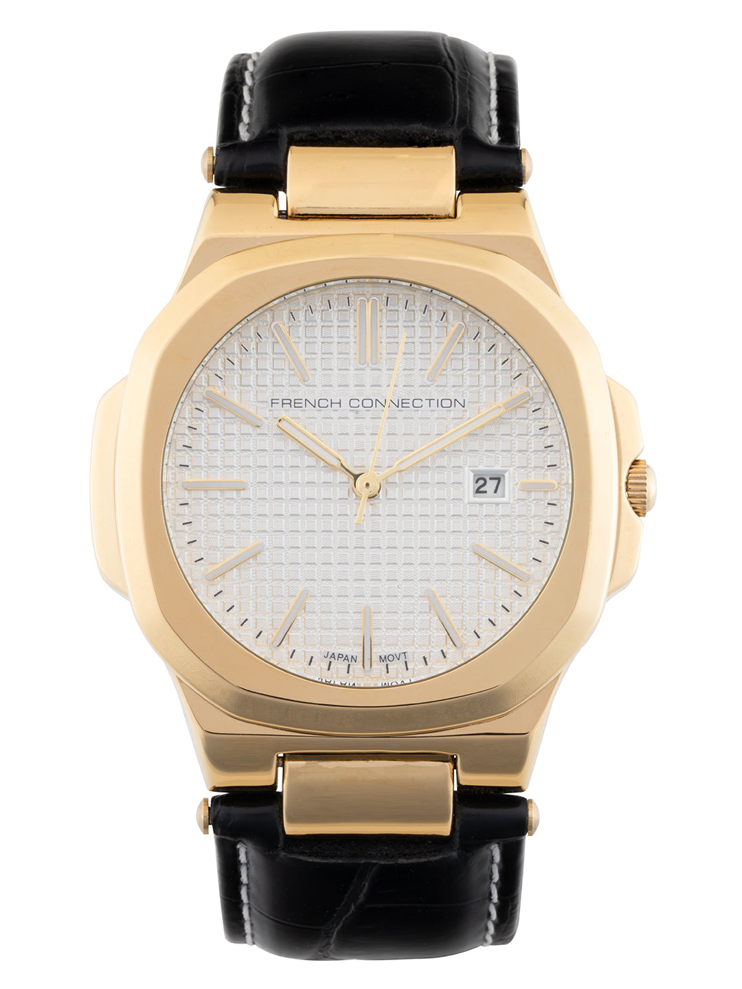 French Connection Iconic Hexagonal Silver Dial Men's Analogue Watch – FCB2BL-S