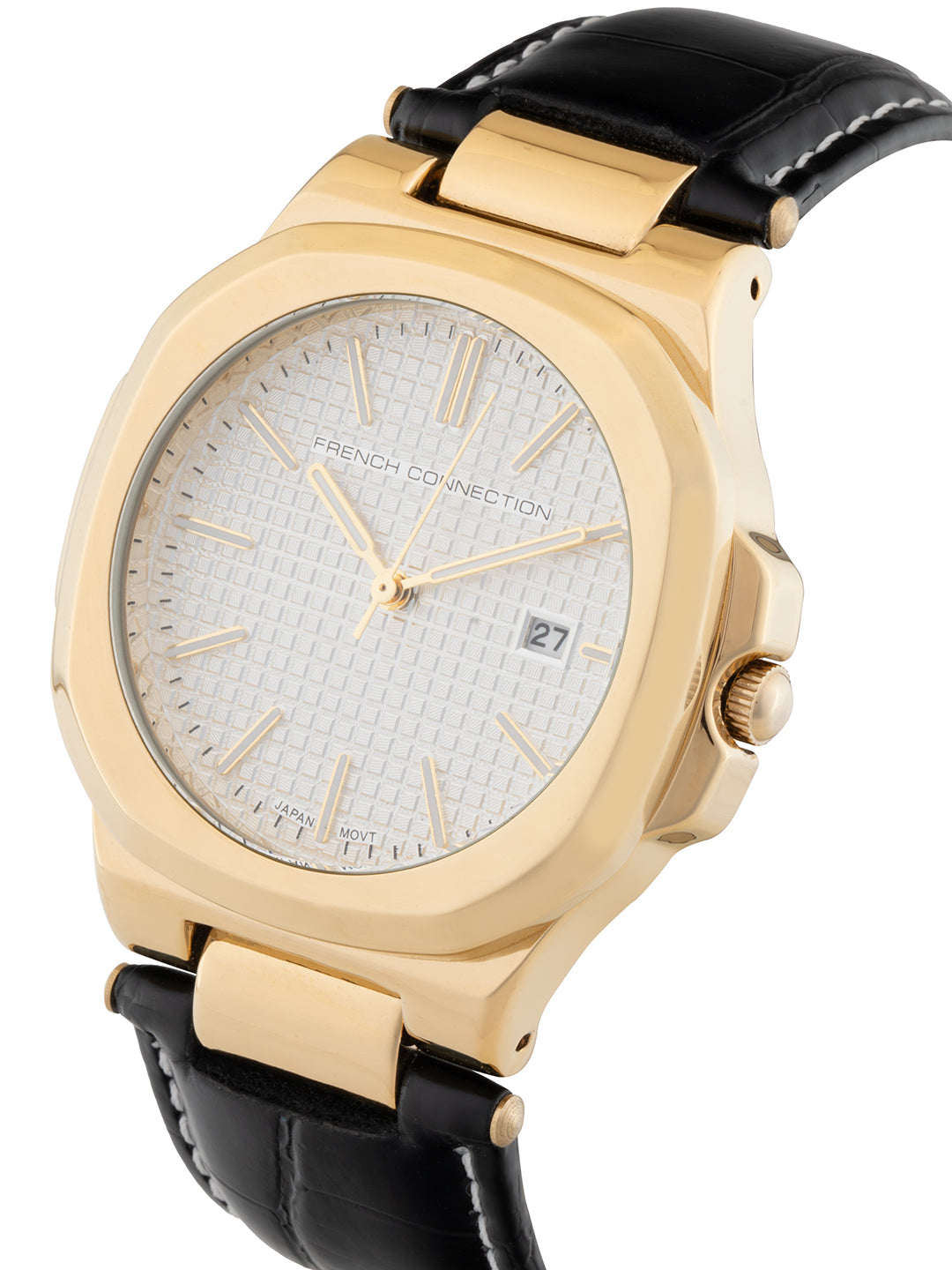 French Connection Iconic Hexagonal Silver Dial Men's Analogue Watch – FCB2BL-S