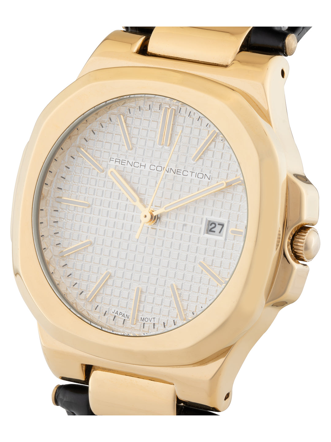 French Connection Iconic Hexagonal Silver Dial Men's Analogue Watch – FCB2BL-S