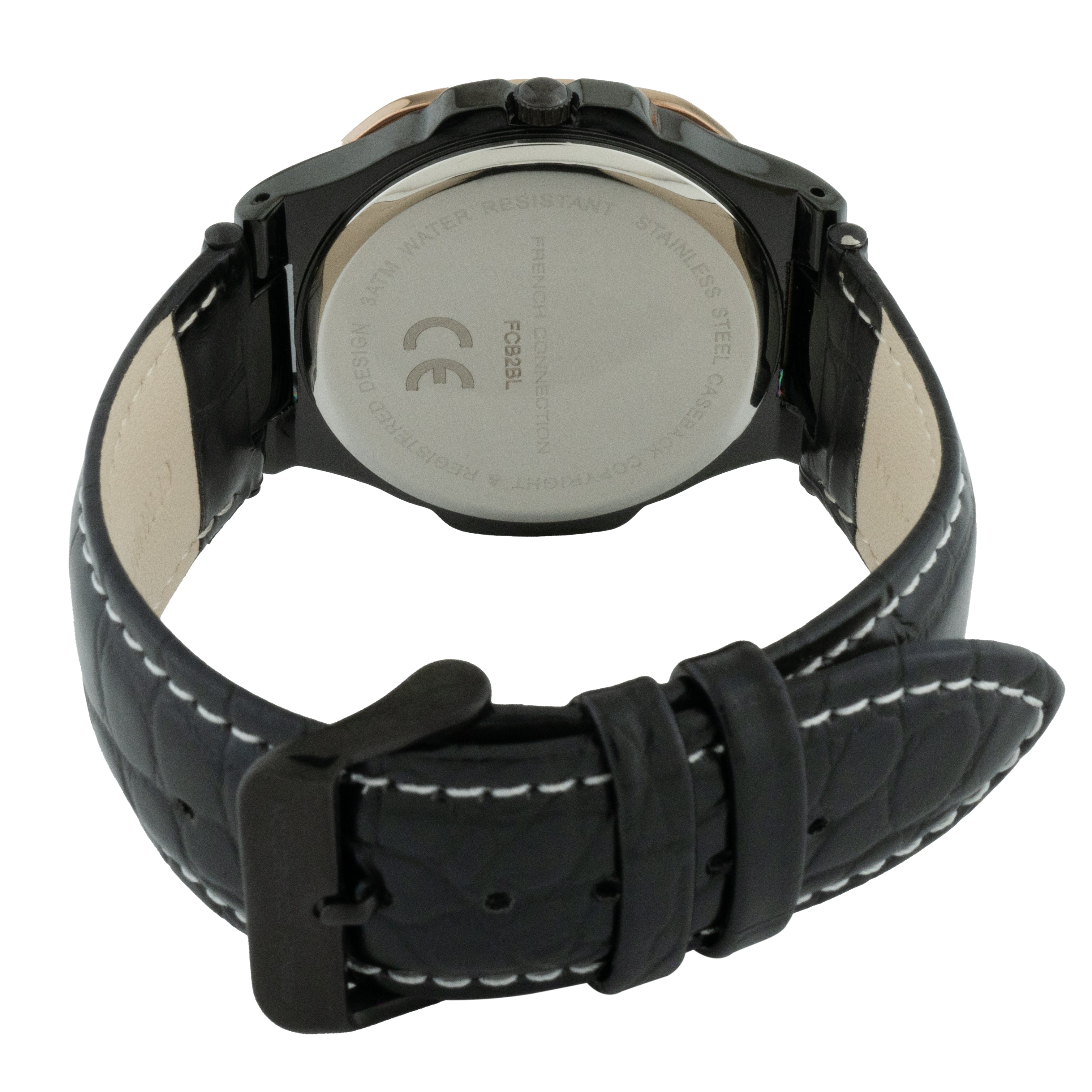 French Connection Analogue Black Dial Men's Watch -FCB2BL