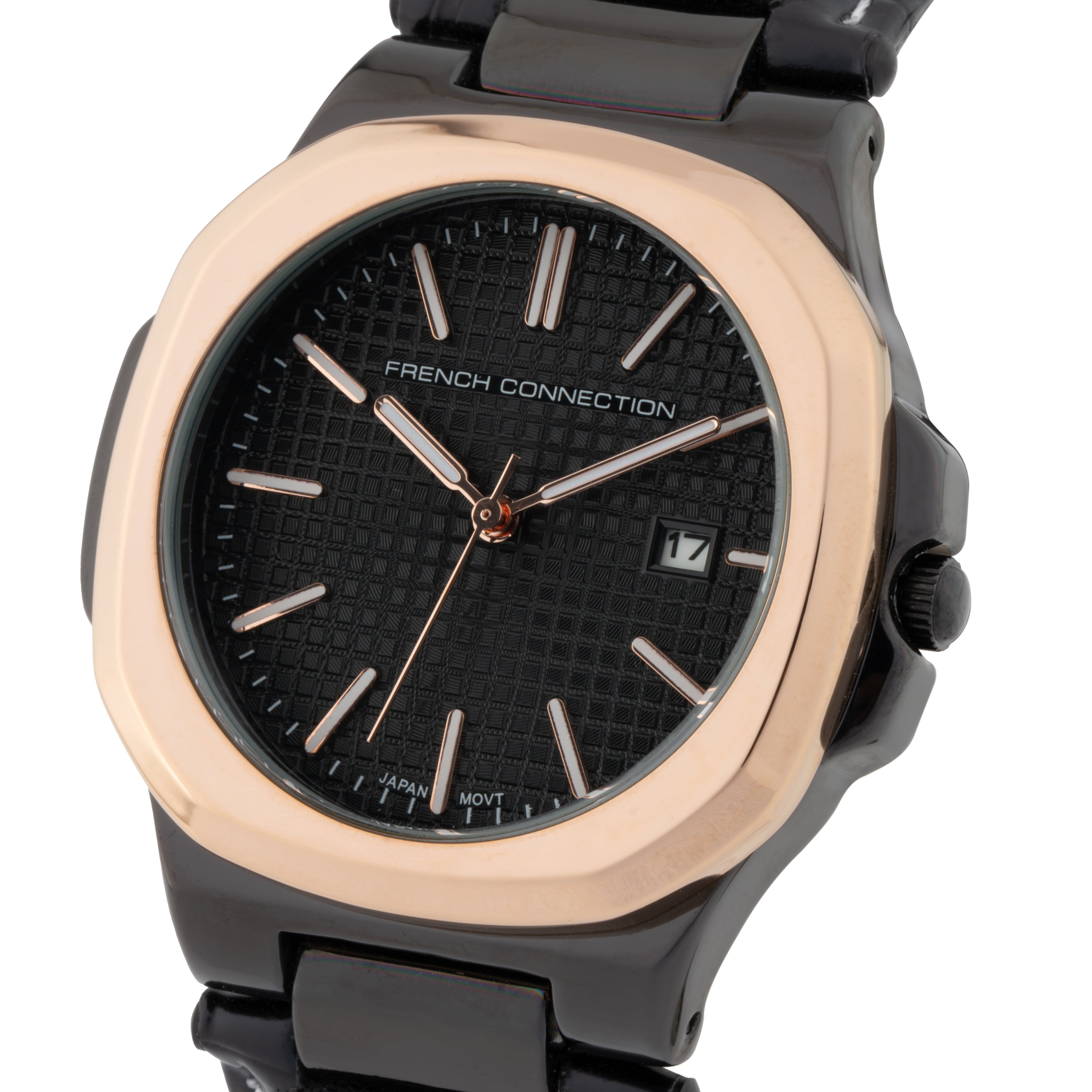 French Connection Analogue Black Dial Men's Watch -FCB2BL