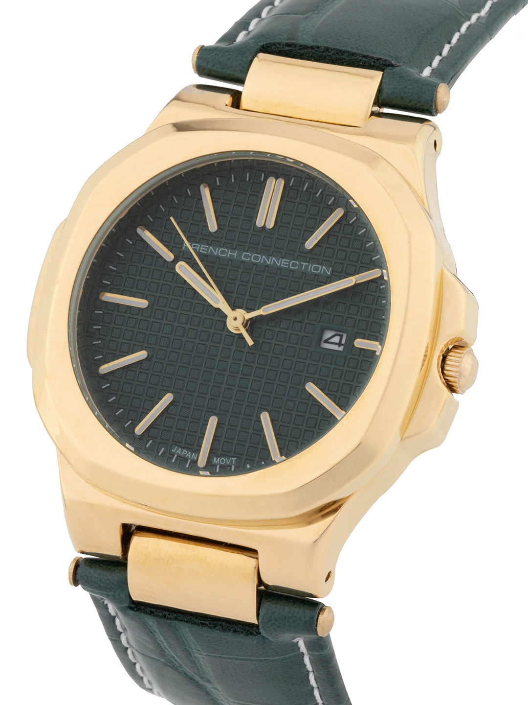 French Connection Iconic Hexagonal Green Dial Men's Analogue Watch – FCB2GRL