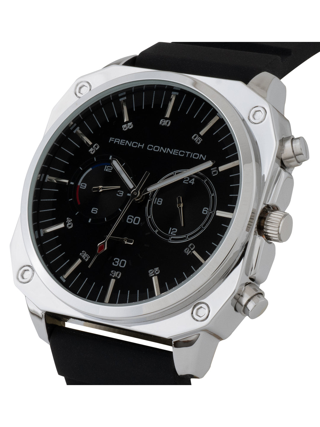 French connection Valour Black Dial Mens Mult Function Watch FCB3B-S