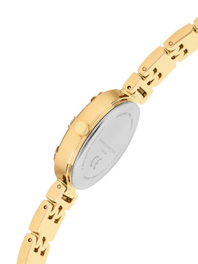 French connection Women Embellished Dial Textured Straps Analogue Watch FCB5GM