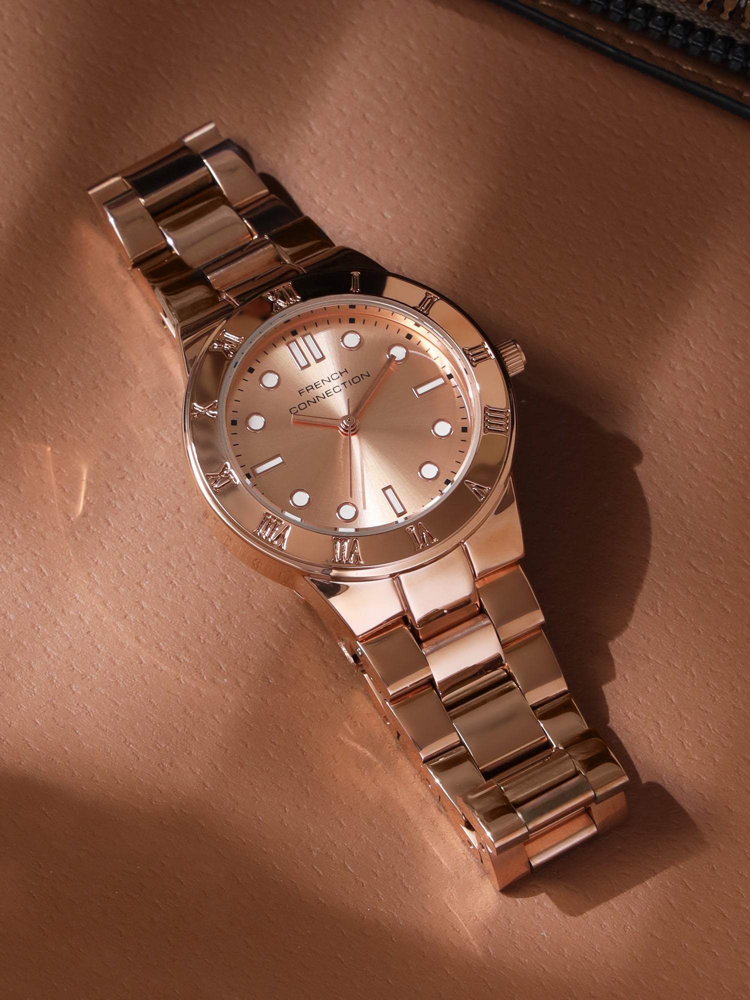 French Connection Rosegold Dial  Analog Watch for Women's - FCB7RGM