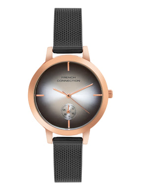 French Connection Black Dial  Dated Watch for Women's - FCB8BM