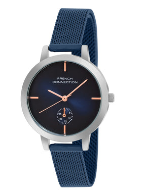French Connection Blue Dial  Dated Watch for Women's - FCB8UM