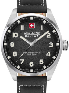 Swiss Military Hanowa SMWGA0001505 WATCHMAN - Swiss Made Round Black watch for men