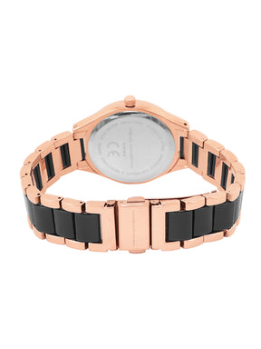 French Connection Black Dial  Analog Watch for Women's - FCB9BM