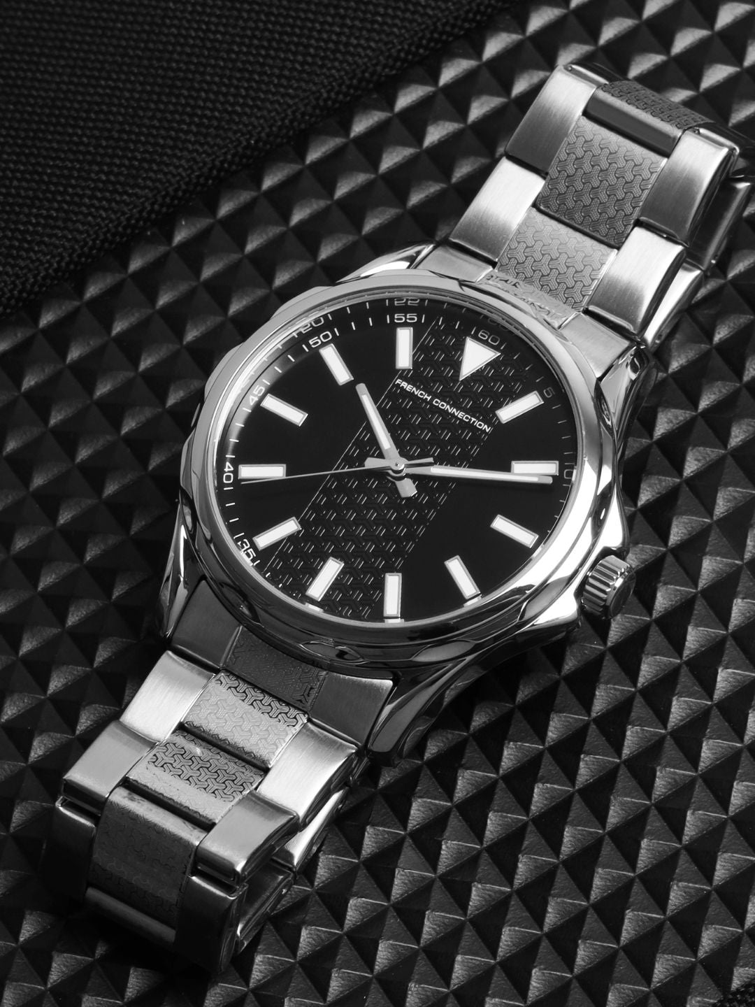 French Connection Black Dial  Analog Watch for Men's - FCC03BSM