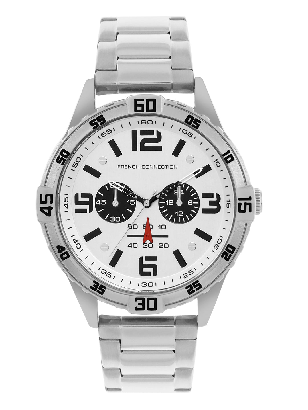 French Connection Silver Dial  Multifunction Watch for Men's - FCC04SM