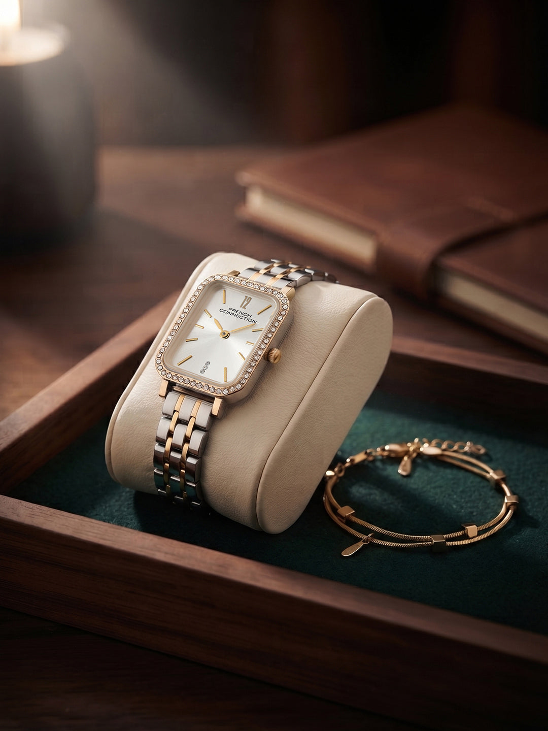 French Connection Women Analog Watch Gift Set with Stylish Dial and Premium Strap-FCGS06-A